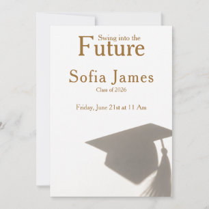 Invitation de fête de fin d'études thème golf