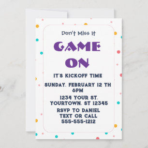 Invitation de fête de football modifiable 2026