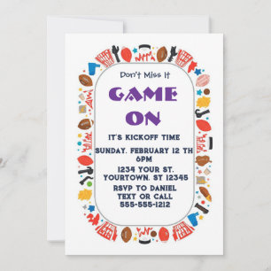 Invitation de fête de football modifiable 2026