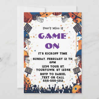 Invitation de fête de football modifiable 2026
