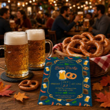 Invitation de fête de la bière festive bavaroise