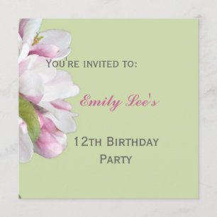 invitation de fête de la floraison des pommiers