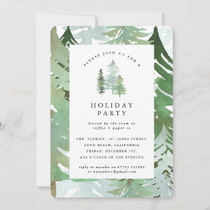 Invitation de Fête de la forêt d'aquarelle.