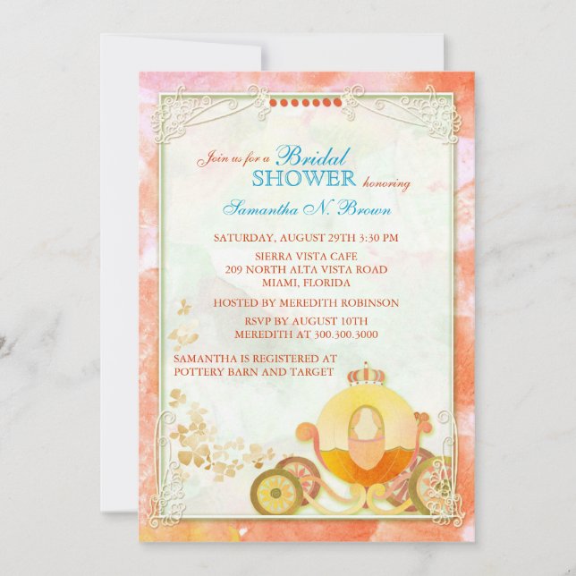 Invitation de Fête de la mariée (Devant)