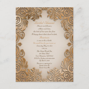 Invitation de Fête de la mariée d'aluminium de