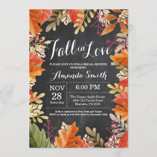 Invitation de Fête de la mariée d'automne de chute