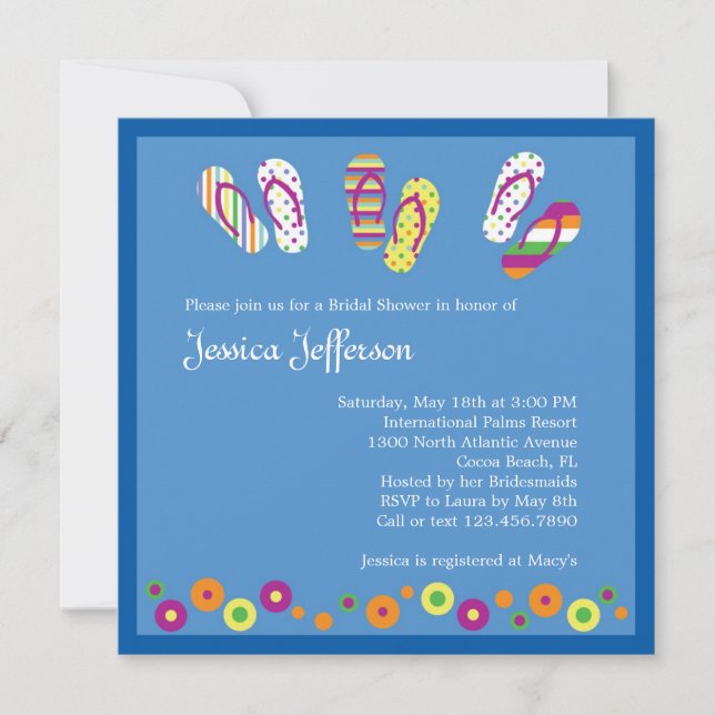 Invitation de Fête de la mariée de bascules (Devant)