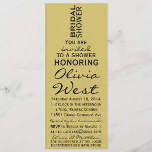 Invitation de Fête de la mariée de bouteille de