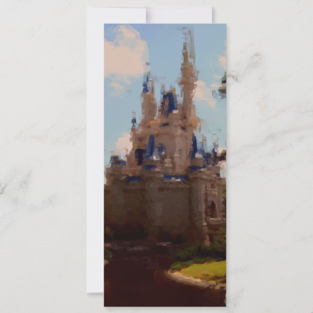 Invitation de Fête de la mariée de château (Devant)