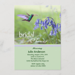 Invitation de Fête de la mariée de colibri