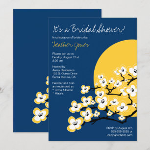 Invitation de Fête de la mariée de fleurs de