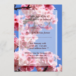 Invitation de Fête de la mariée de fleurs de