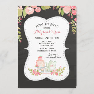 Invitation de Fête de la mariée de goûter