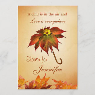 Invitation de Fête de la mariée de parapluie de