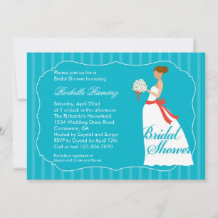 Invitation de Fête de la mariée de robe de mariage