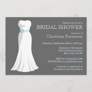 Invitation de Fête de la mariée de robe de mariage
