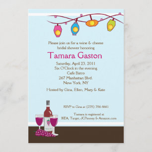Invitation de Fête de la mariée de vin et du