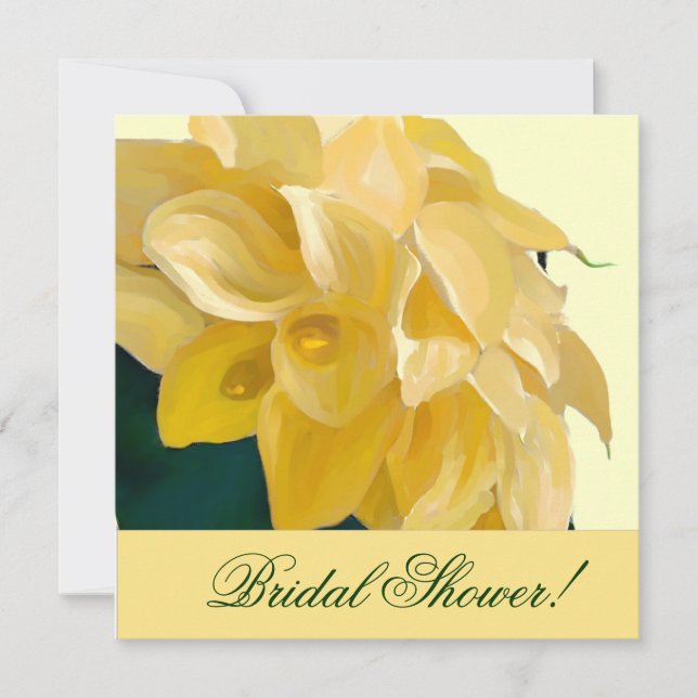 Invitation de Fête de la mariée de zantedeschia (Devant)