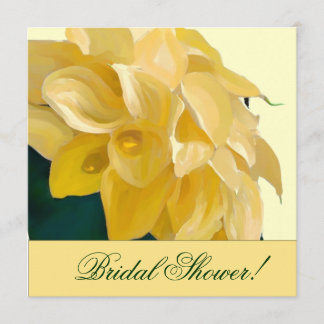Invitation de Fête de la mariée de zantedeschia