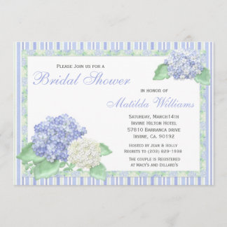 Invitation de Fête de la mariée d'hortensia