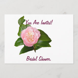 Invitation de Fête de la mariée, fleur rose
