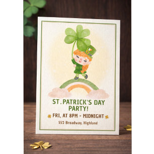 Invitation de fête de la Saint-Patrick mignonne