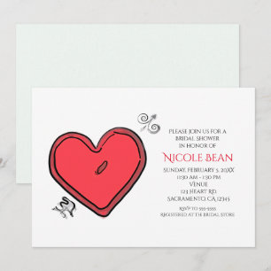 Invitation de fête de la Saint-Valentin avec flèch