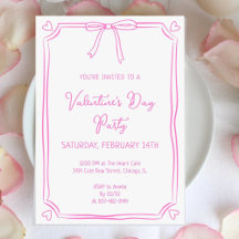 Invitation de fête de la Saint-Valentin avec un jo