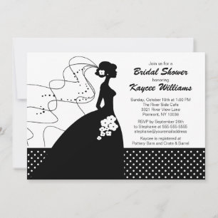 Invitation de Fête de l'mariée de la mariée Silhou