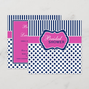 Invitation de Fête de l'mariée de la marine, White