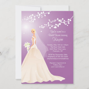 Invitation de Fête de l'mariée de mariée à la mode