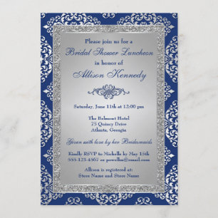 Invitation de Fête de l'mariée en damas de Parties