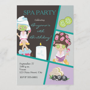Invitation de fête de maquillage du salon de beaut