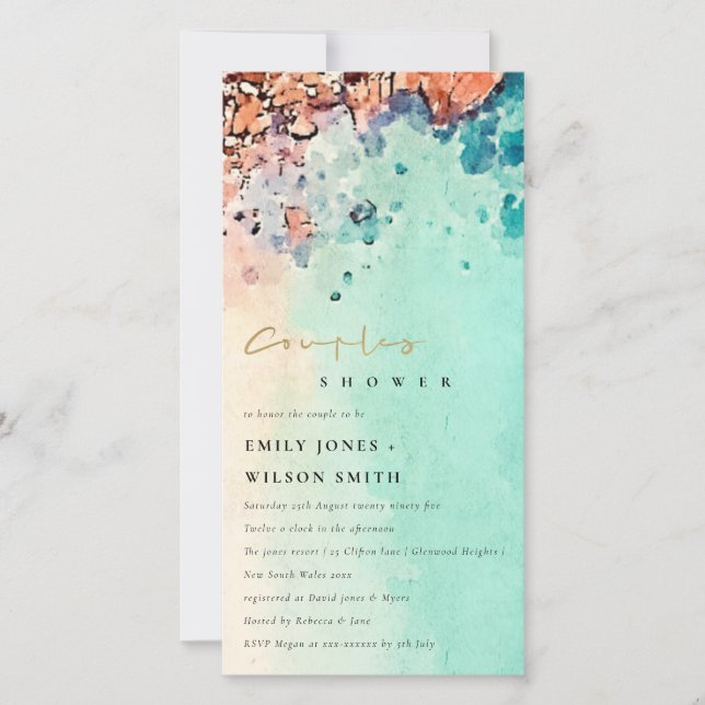 INVITATION DE FÊTE DE MARIAGE À L'AQUARELLE SUR LE (Devant)