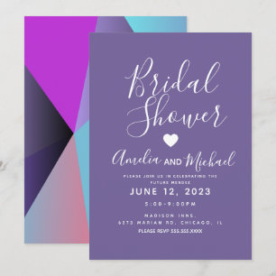 Invitation de Fête de Mariage aux Formes Géométriq