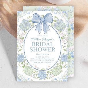 Invitation de Fête de Mariage aux Hortensias Bleus