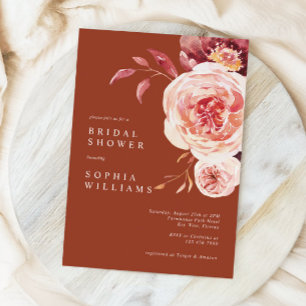 Invitation de Fête de Mariage aux Roses Roses Élég