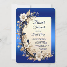 Invitation de Fête de Mariage avec Ornement Floral