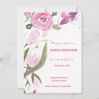 Invitation de Fête de Mariage Florale