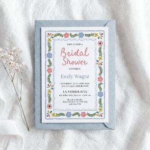 Invitation de Fête de Mariage Florale, Folklore Co
