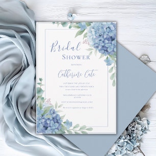 Invitation de Fête de Mariage Florale Hydrangea Bl