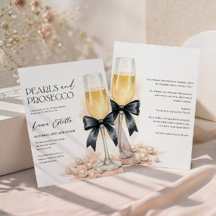 Invitation de Fête de Mariage Noire avec Ruban et