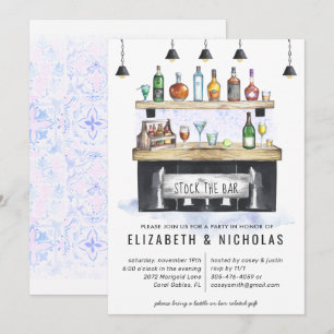Invitation de fête de mariage pour couples Stock