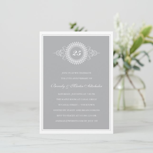 Invitation de fête de médaillon de jubilé de maria (Debout devant)