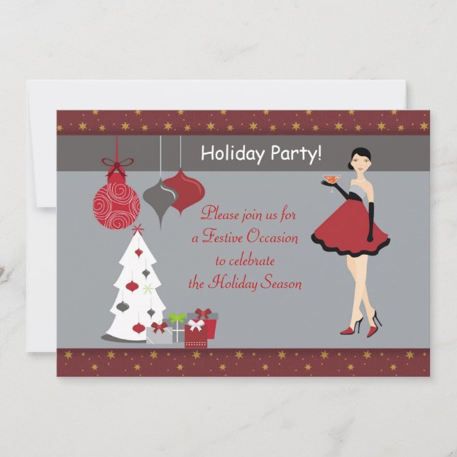 Invitation de Fête de Noël (Devant)