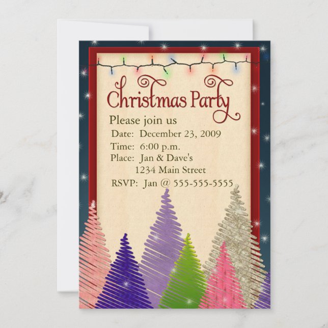Invitation de fête de Noël (Devant)