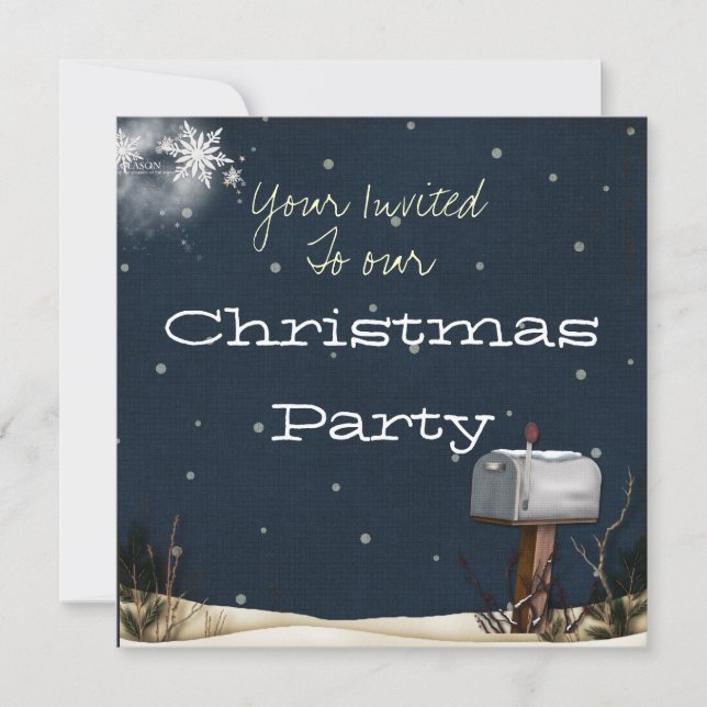 Invitation de fête de Noël (Devant)