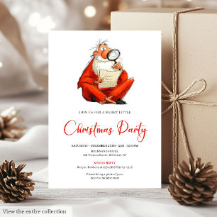 Invitation de fête de Noël à l'aquarelle du Père N