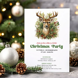 Invitation de fête de Noël classique rétro pour ce