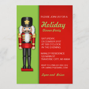 Invitation de fête de Noël de casse-noix